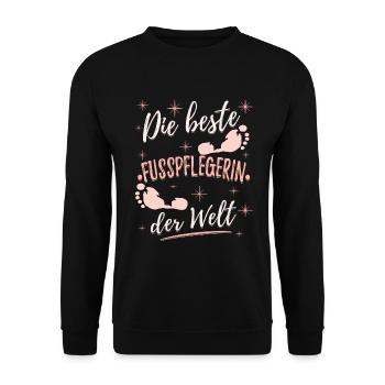 Die Beste Fußpflegerin der Welt - Unisex Pullover - Schwarz - Vorne - Alina (178cm) & Michal (187cm)