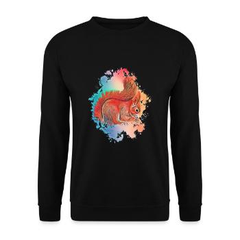 Écureuils - Sweat-shirt Unisexe - noir - Devant - Alina (178cm) & Michal (187cm)