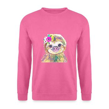 Paresseux - Sweat-shirt Unisexe - rose - Devant