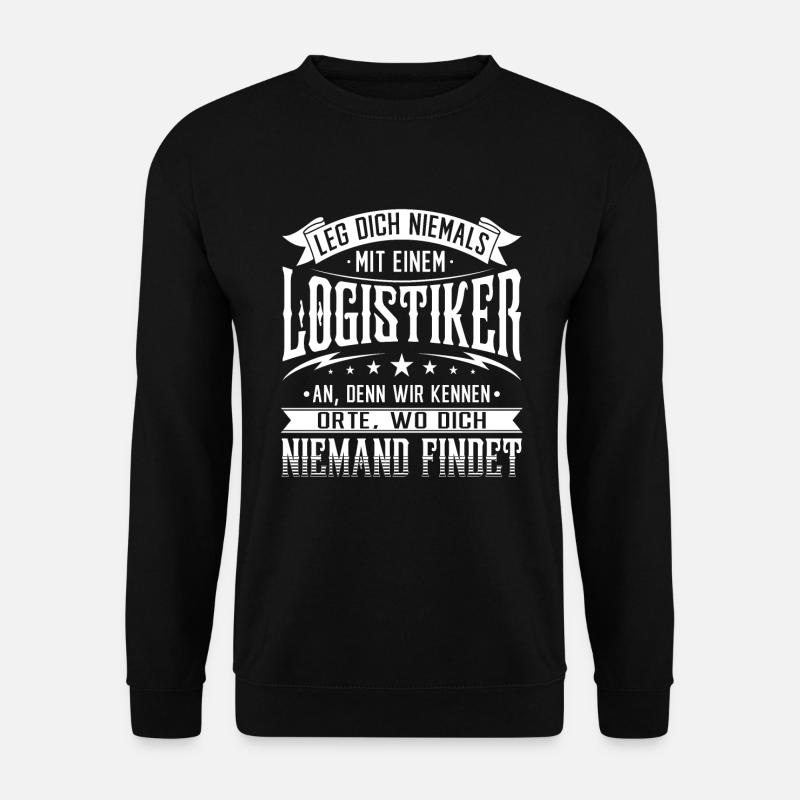 Logistiker Logistik lustiger Spruch Lagerist - Unisex Pullover - Schwarz