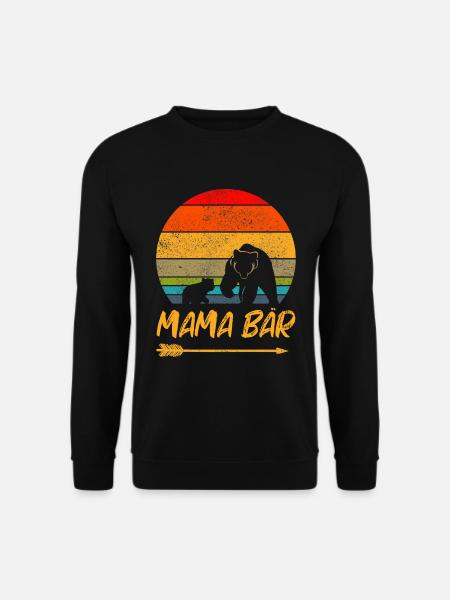 Mama Bär Geschenke Muttertag - Unisex Pullover - Schwarz