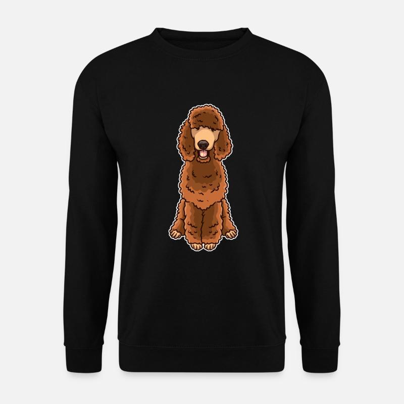 Brauner Pudel Hund - Unisex Pullover - Schwarz