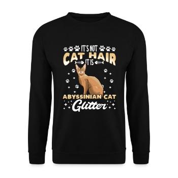 Abyssinier chat drôle rengaine cadeau - Sweat-shirt Unisexe - noir - Devant - Alina (178cm) & Michal (187cm)