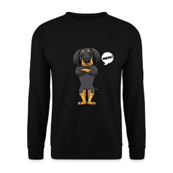 Sturer Brandlbracke Hund lustig Hundetraining - Unisex Pullover - Schwarz - Vorne - Alina (178cm) & Michal (187cm)