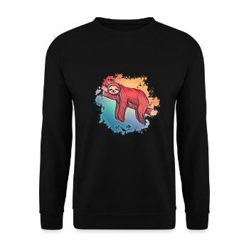 Paresseux - Sweat-shirt Unisexe - noir - Devant - Alina (178cm) & Michal (187cm)