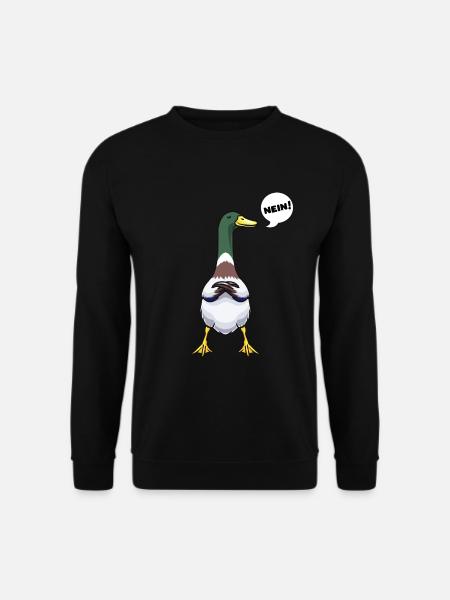 Sture Laufente Laufenten Nein lustig Geschenk - Unisex Pullover - Schwarz