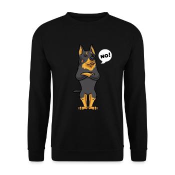 Sturer Beauceron dog funny Berger de Beauce - Unisex Sweatshirt - black - Front - Alina (178cm) & Michal (187cm)