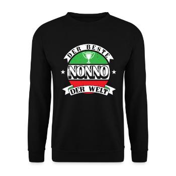 Italienischer Opa Bester Nonno - Unisex Pullover - Schwarz - Vorne - Alina (178cm) & Michal (187cm)