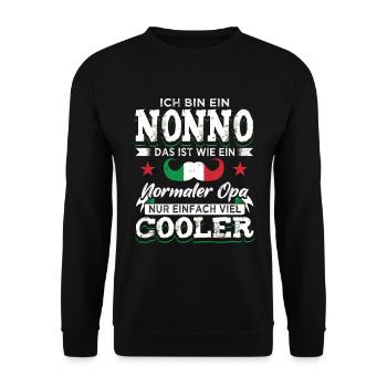 Italienischer Opa Bester Nonno - Unisex Pullover - Schwarz - Vorne - Alina (178cm) & Michal (187cm)