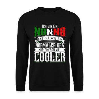 Italienischer Opa Bester Nonno - Unisex Pullover - Schwarz - Vorne - Alina (178cm) & Michal (187cm)