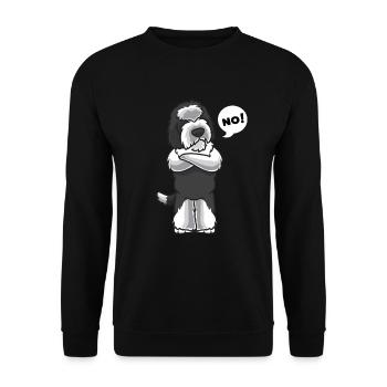 Sturer Sheepadoodle Chien - Sweat-shirt Unisexe - noir - Devant - Alina (178cm) & Michal (187cm)