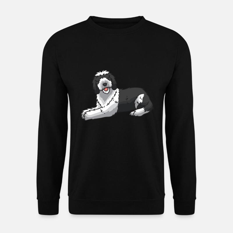 Sheepadoodle Hund - Unisex Pullover - Schwarz
