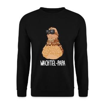 Wachtel-Papa - Unisex Pullover - Schwarz - Vorne - Alina (178cm) & Michal (187cm)