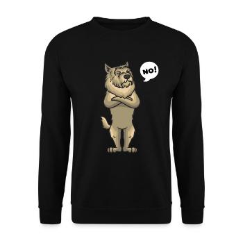 Sturer Berger de Picardie chien drôle de chien amateur - Sweat-shirt Unisexe - noir - Devant - Alina (178cm) & Michal (187cm)