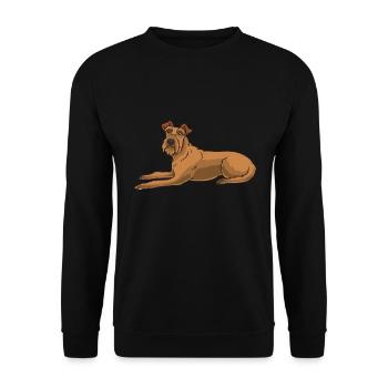 Irish Terrier - Unisex Sweatshirt - black - Front - Alina (178cm) & Michal (187cm)