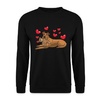 Sturer Irish Terrier - Unisex Sweatshirt - black - Front - Alina (178cm) & Michal (187cm)