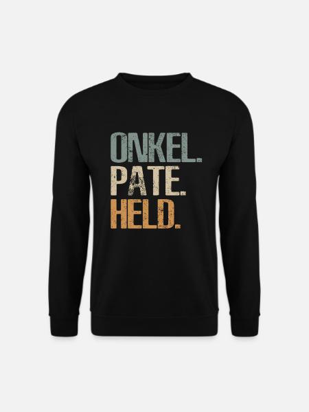 Onkel Pate Held Geschenk für Patenonkel - Unisex Pullover - Schwarz