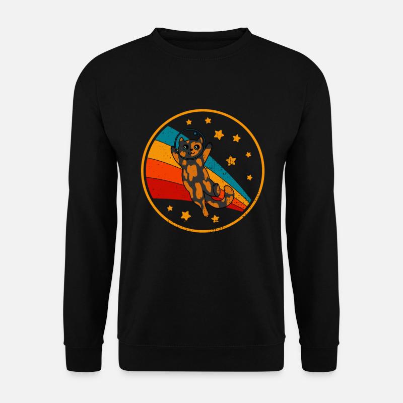 Schildpatt-Katze Space katze - Unisex Pullover - Schwarz