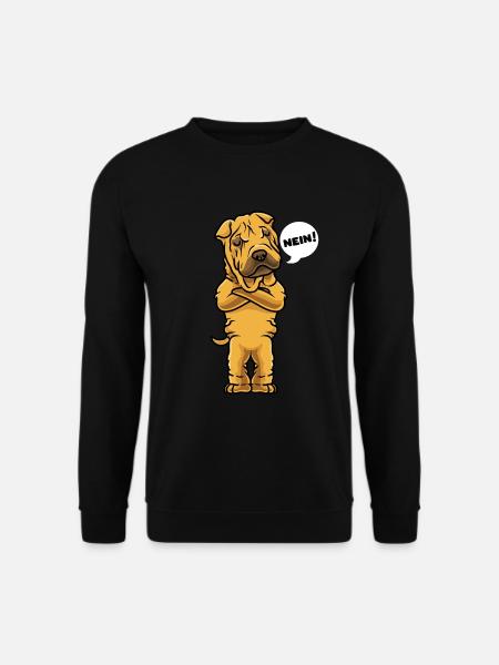 Sturer Shar Pei Hund - Unisex Pullover - Schwarz