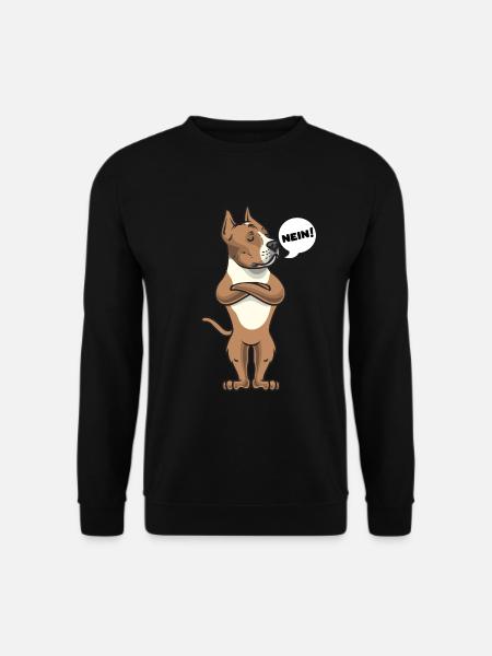 Sturer American Staffordshire Terrier Hund - Unisex Pullover - Schwarz