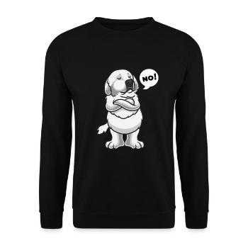 Chien de Montagne des Pyrénées Chien Pyrénéen - Sweat-shirt Unisexe - noir - Devant - Alina (178cm) & Michal (187cm)