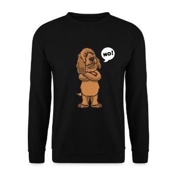 Sturer Basset Fauve de Bretagne Chien - Sweat-shirt Unisexe - noir - Devant - Alina (178cm) & Michal (187cm)