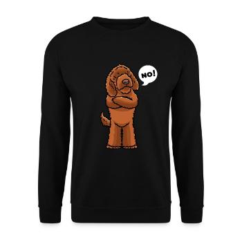 Muet Barbet Chien - Sweat-shirt Unisexe - noir - Devant - Alina (178cm) & Michal (187cm)
