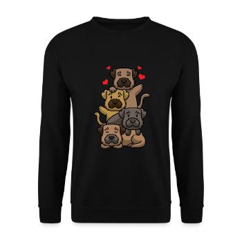 Border Terrier - Sweat-shirt Unisexe - noir - Devant - Alina (178cm) & Michal (187cm)