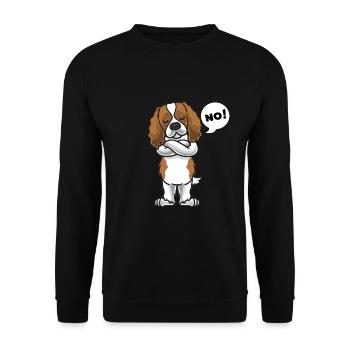 Stuer Cavalier King Charles Spaniel - Sweat-shirt Unisexe - noir - Devant - Alina (178cm) & Michal (187cm)