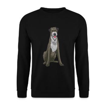 Chien-loup irlandais - Sweat-shirt Unisexe - noir - Devant - Alina (178cm) & Michal (187cm)