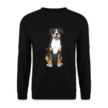 Entlebucher Sennenhund Hund - Sweat-shirt Unisexe - noir - Devant - Alina (178cm) & Michal (187cm)