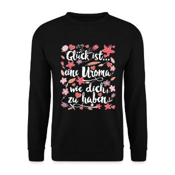 Uroma - Unisex Pullover - Schwarz - Vorne - Alina (178cm) & Michal (187cm)