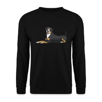 Entlebucher Sennenhund Hund - Sweat-shirt Unisexe - noir - Devant - Alina (178cm) & Michal (187cm)