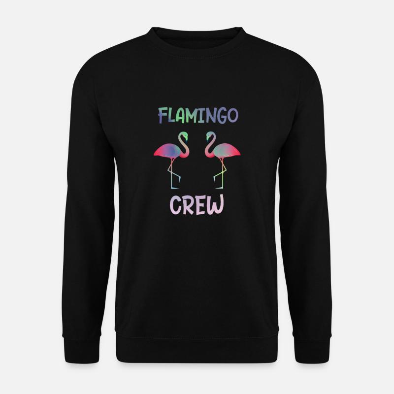Flamingo Crew als Geschenk Flamingos Flamingo - Unisex Pullover - Schwarz