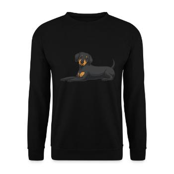 Slovenský kopov Hund - Unisex Pullover - Schwarz - Vorne - Alina (178cm) & Michal (187cm)