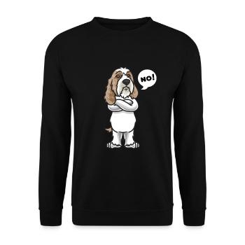 Sturer Petit Basset Griffon Vendéen chien - Sweat-shirt Unisexe - noir - Devant - Alina (178cm) & Michal (187cm)