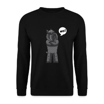 Bouvier des Flandres Dog Flandrischer Treibhund - Unisex Sweatshirt - black - Front - Alina (178cm) & Michal (187cm)