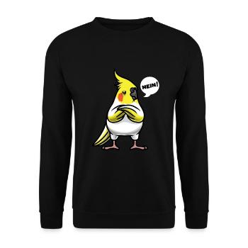 Cockatiel Cockatoo parakeet Ornithology - Unisex Sweatshirt - black - Front - Alina (178cm) & Michal (187cm)