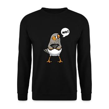 Zebra Finches Funny Gift - Unisex Sweatshirt - black - Front - Alina (178cm) & Michal (187cm)