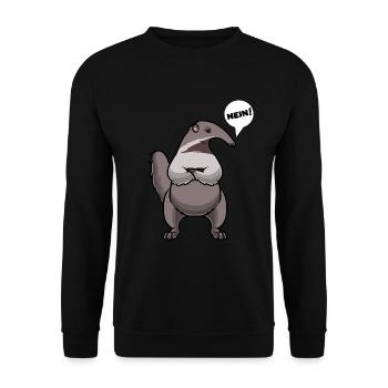 Sturer Ameisenbär - Unisex Pullover - Schwarz - Vorne - Alina (178cm) & Michal (187cm)