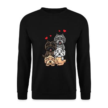 Cairn Terrier chien - Sweat-shirt Unisexe - noir - Devant - Alina (178cm) & Michal (187cm)