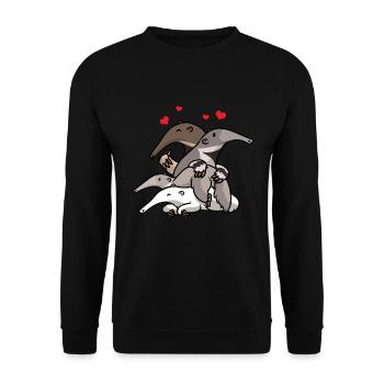 Fourmilière - Sweat-shirt Unisexe - noir - Devant - Alina (178cm) & Michal (187cm)