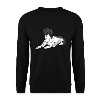 Großer Münsterländer - Unisex Sweatshirt - black - Front - Alina (178cm) & Michal (187cm)