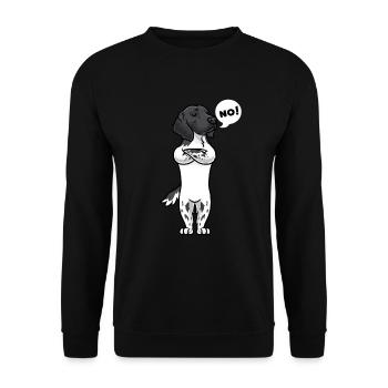 Muet grand chien de Münsterland - Sweat-shirt Unisexe - noir - Devant - Alina (178cm) & Michal (187cm)