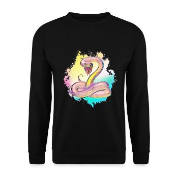 Schlange - Unisex Pullover - Schwarz - Vorne - Alina (178cm) & Michal (187cm)