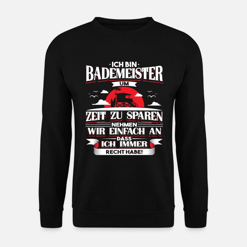 Bademeister Schwimmmeister - Unisex Pullover - Schwarz