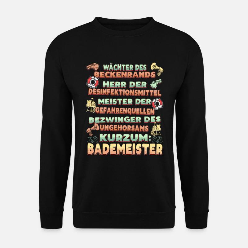 Bademeister Schwimmmeister - Unisex Pullover - Schwarz
