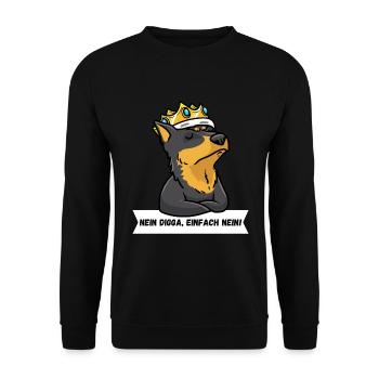 Beauceron Hund lustig Berger de Beauce - Unisex Pullover - Schwarz - Vorne - Alina (178cm) & Michal (187cm)