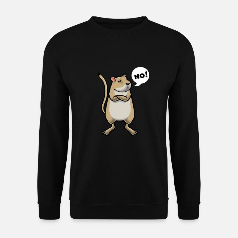 Mongolian racing rat gerbil Gerbil - Unisex Sweatshirt - black