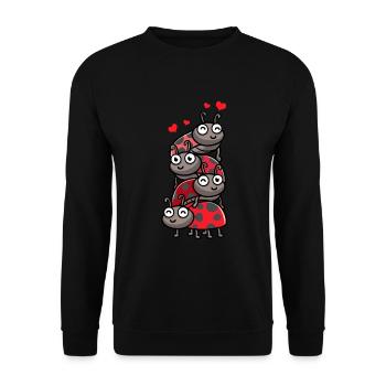 Ladybug Ladybug wings May beetle - Unisex Sweatshirt - black - Front - Alina (178cm) & Michal (187cm)